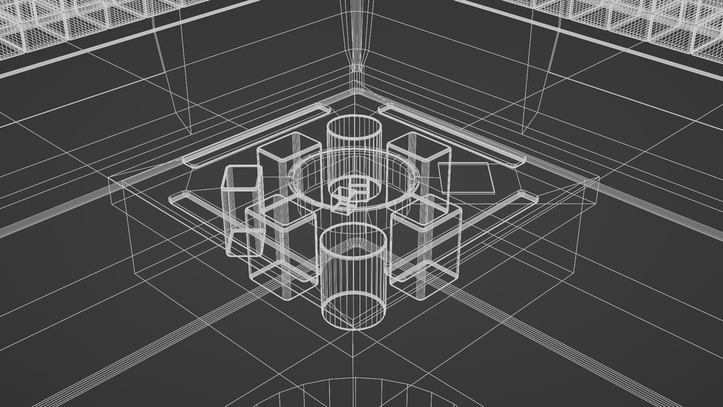 麻雀卓 3Dモデル