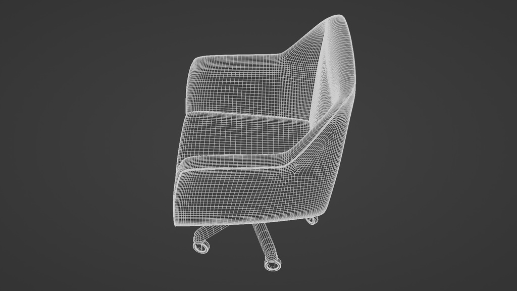 革張りの椅子 3Dモデル