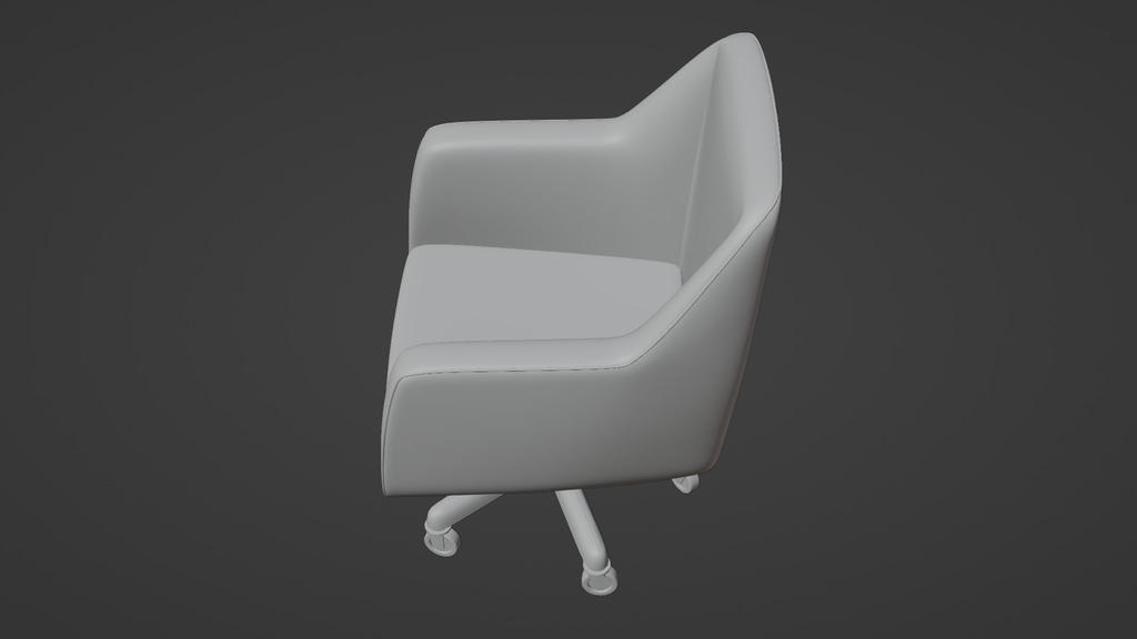 革張りの椅子 3Dモデル