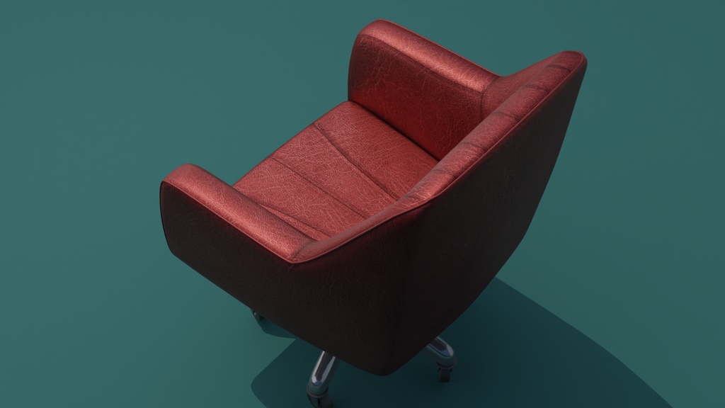 革張りの椅子 3Dモデル