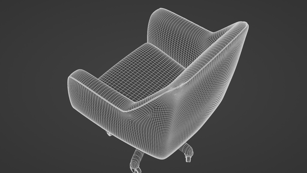 革張りの椅子 3Dモデル