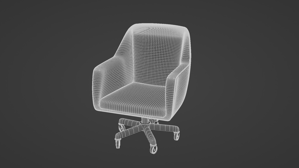 革張りの椅子 3Dモデル