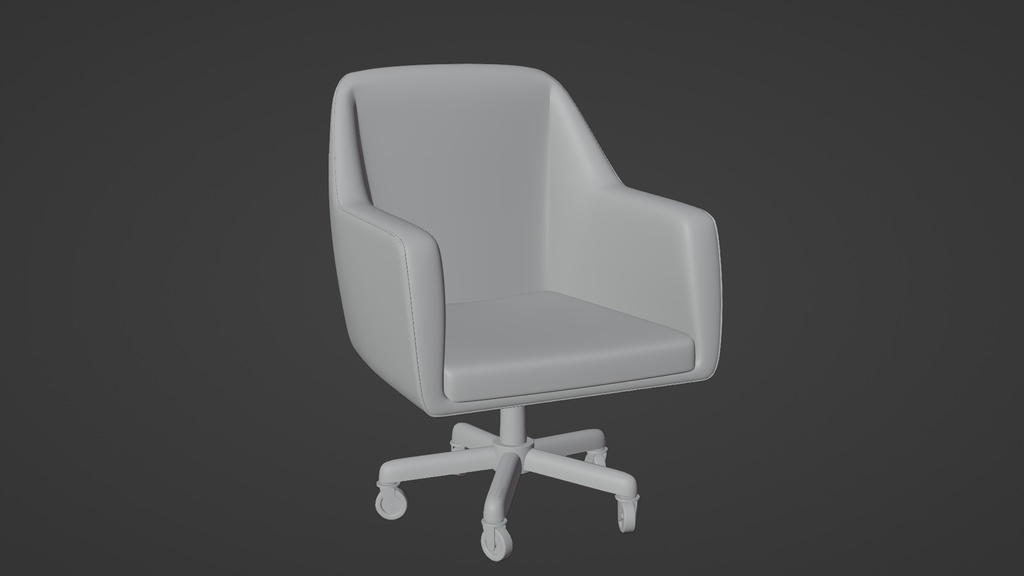 革張りの椅子 3Dモデル