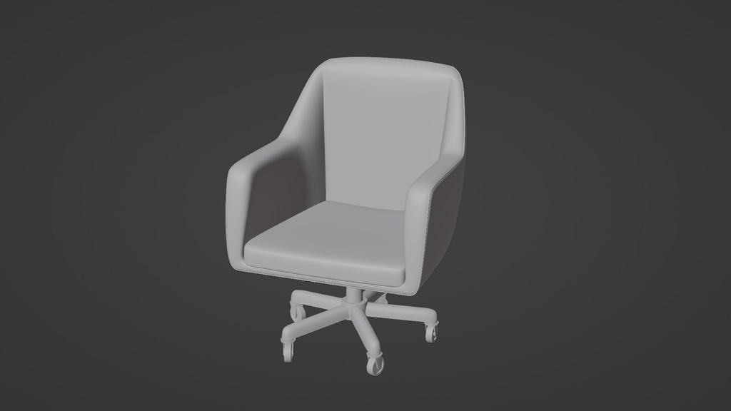 革張りの椅子 3Dモデル