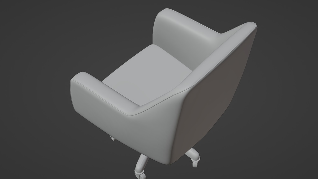 革張りの椅子 3Dモデル
