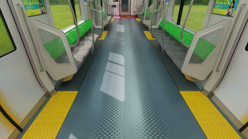 電車内部2 3Dモデル