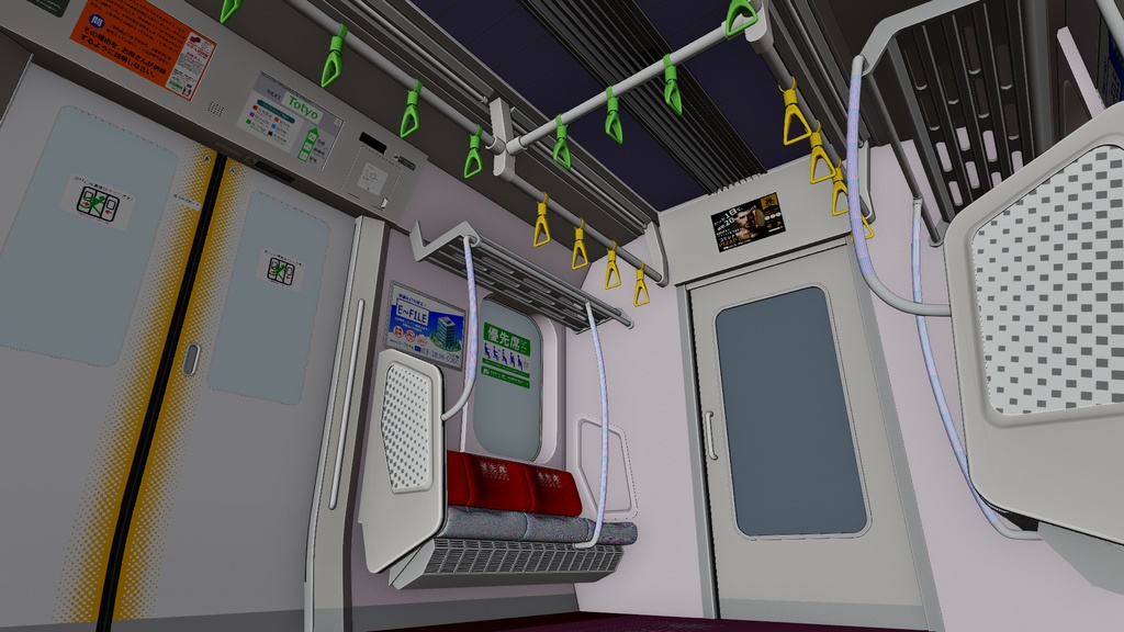 電車内部2 3Dモデル