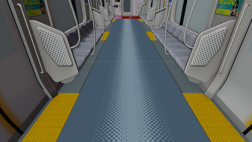 電車内部2 3Dモデル