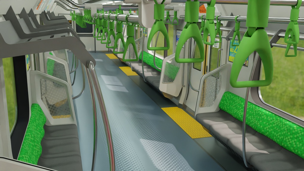 電車内部2 3Dモデル