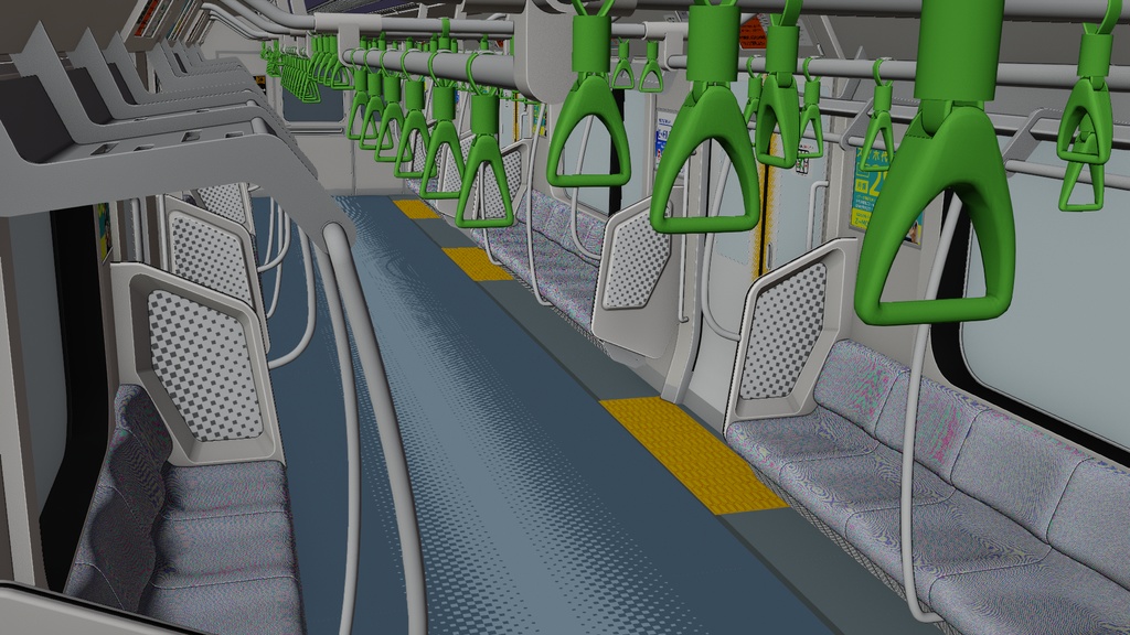 電車内部2 3Dモデル