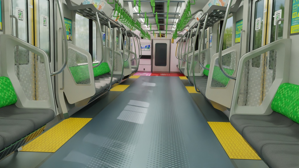 電車内部2 3Dモデル
