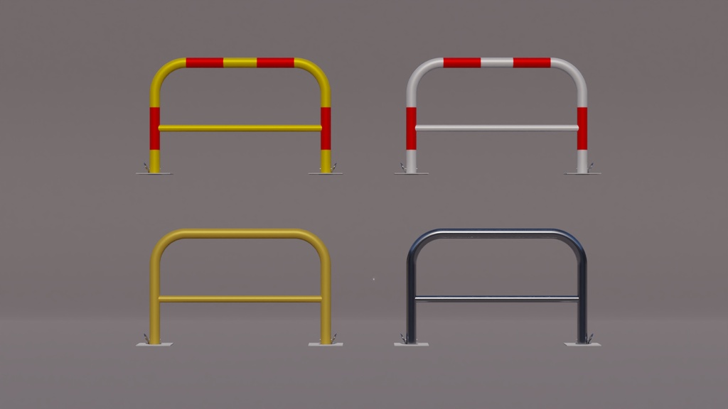 車止めセット 3Dモデル