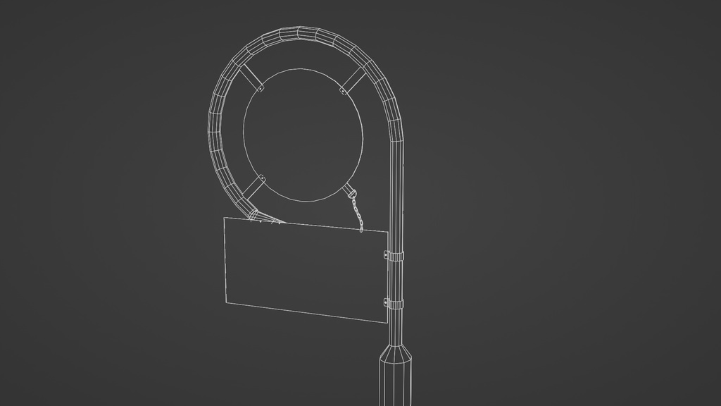 消火栓標識 3Dモデル