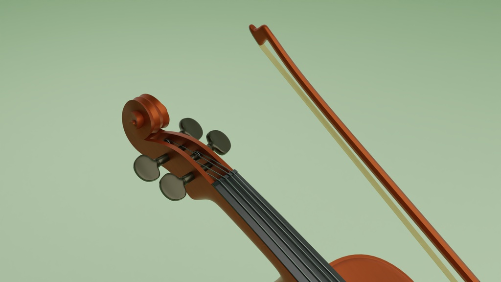 バイオリン 3Dモデル