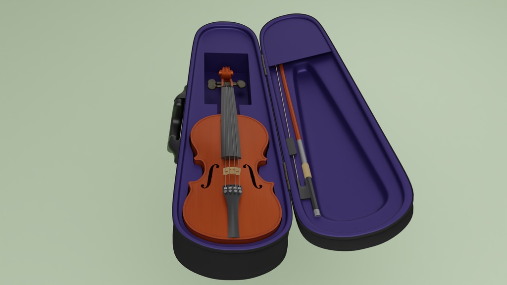 バイオリンケース 3Dモデル