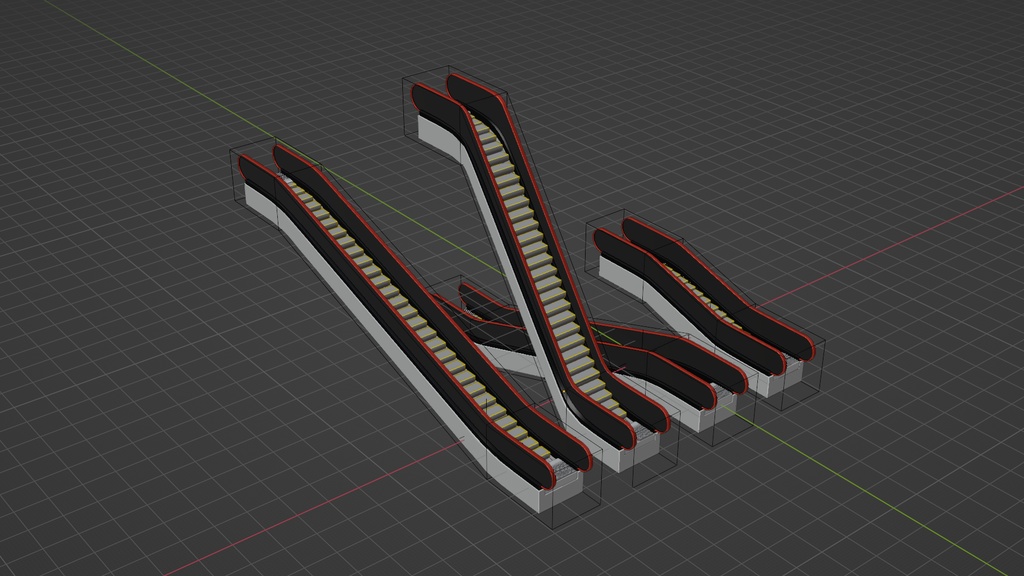 エスカレーター 3Dモデル