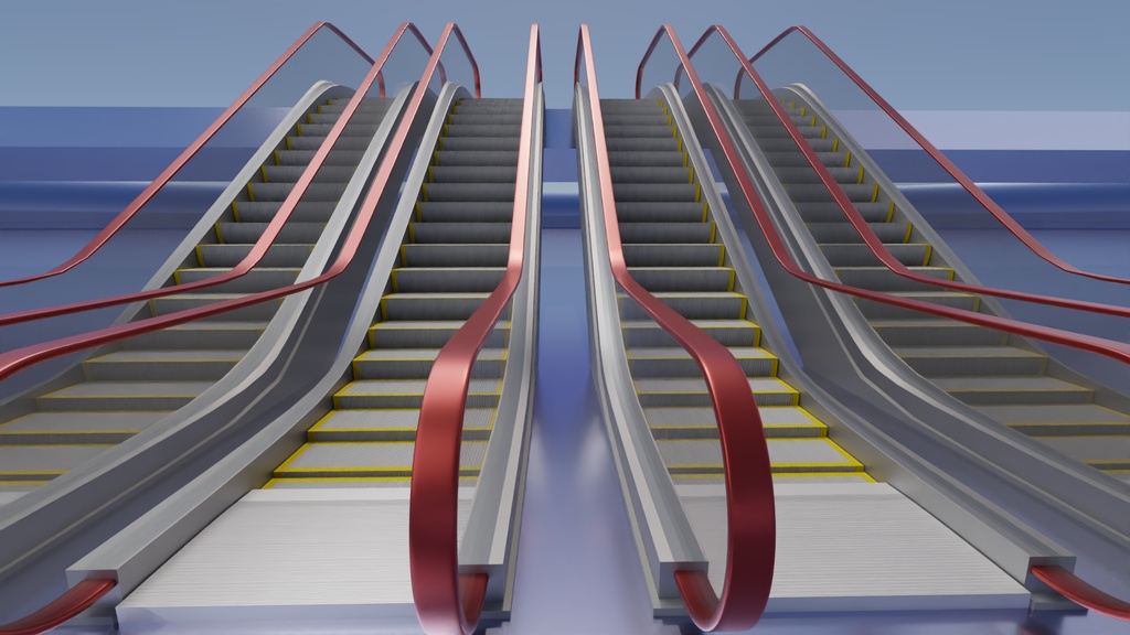 エスカレーター 3Dモデル