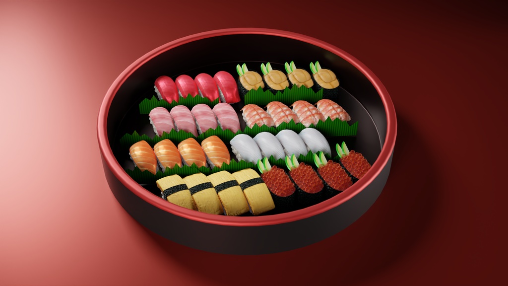 握り寿司A 3Dモデル