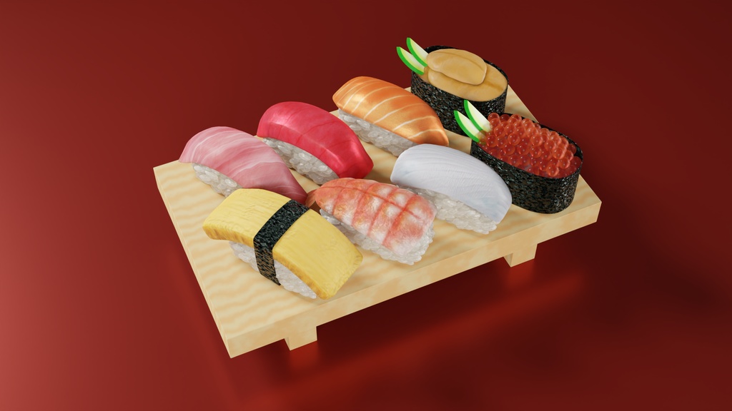 握り寿司B 3Dモデル