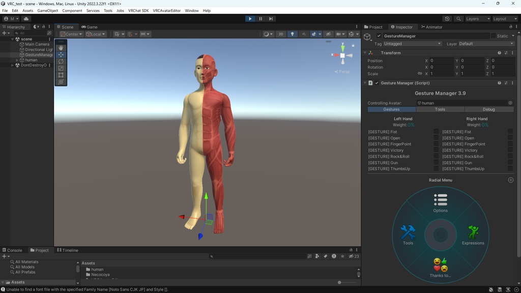 人体模型 オリジナルVRCモデル