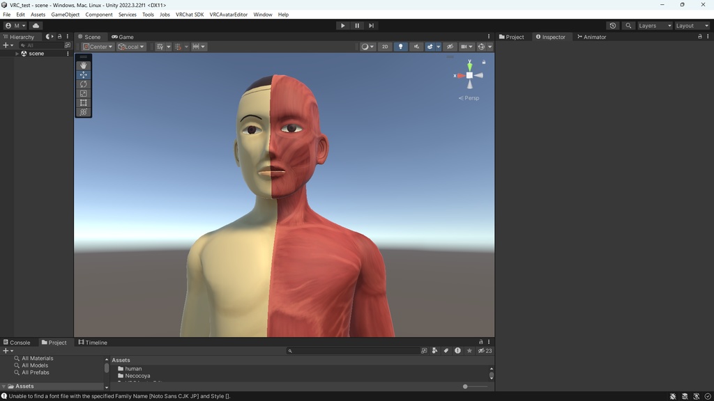 人体模型 オリジナルVRCモデル