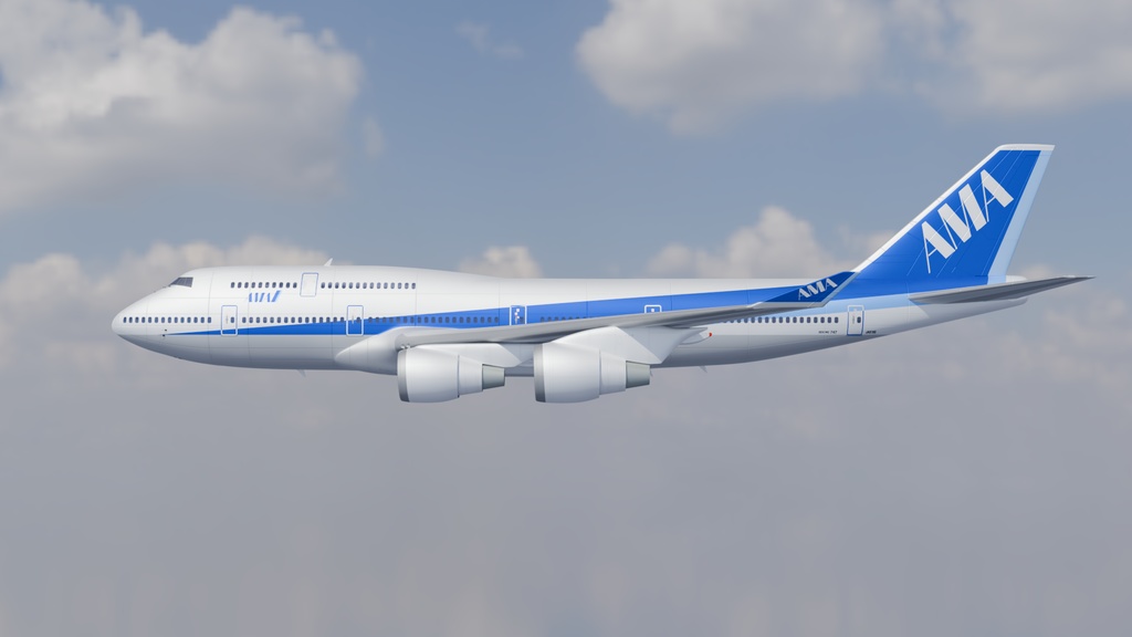 旅客機 3Dモデル