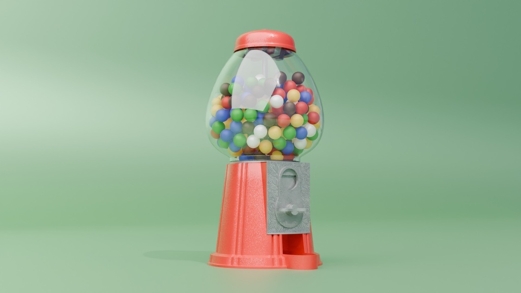 ガムボールマシン 3Dモデル