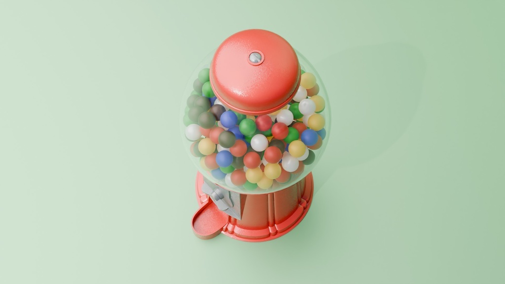 ガムボールマシン 3Dモデル