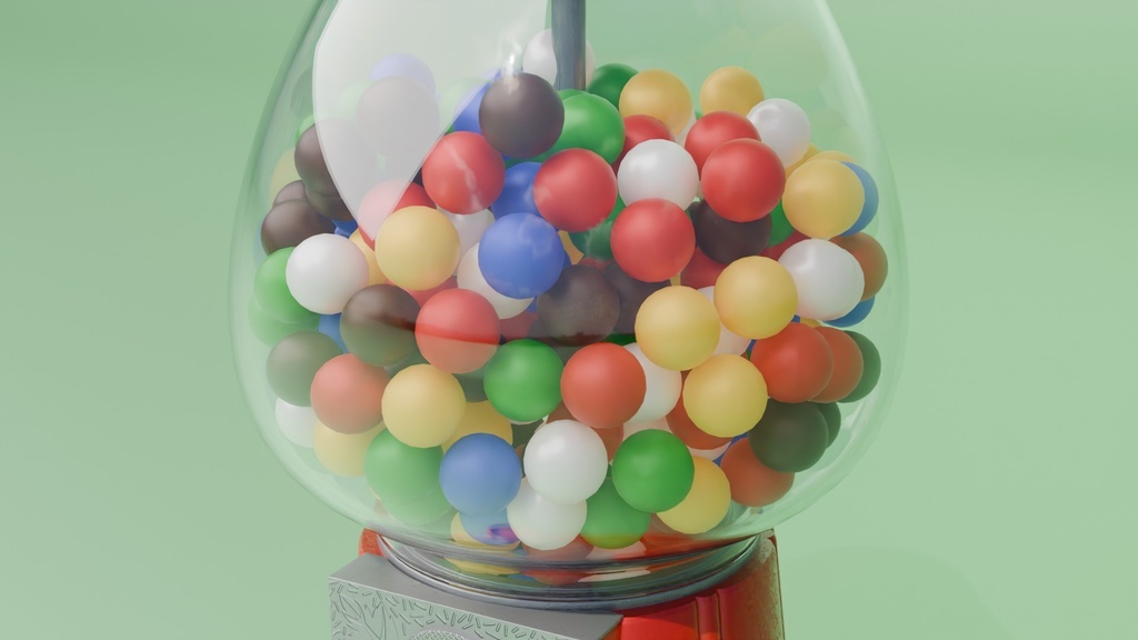 ガムボールマシン 3Dモデル