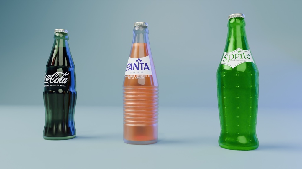 瓶ジュース 3Dモデル