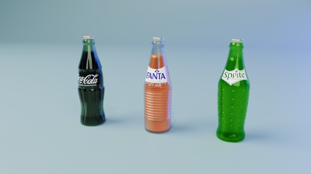瓶ジュース 3Dモデル