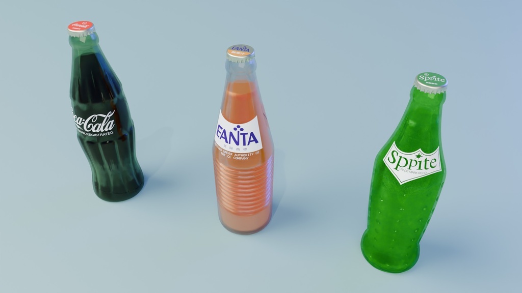 瓶ジュース 3Dモデル