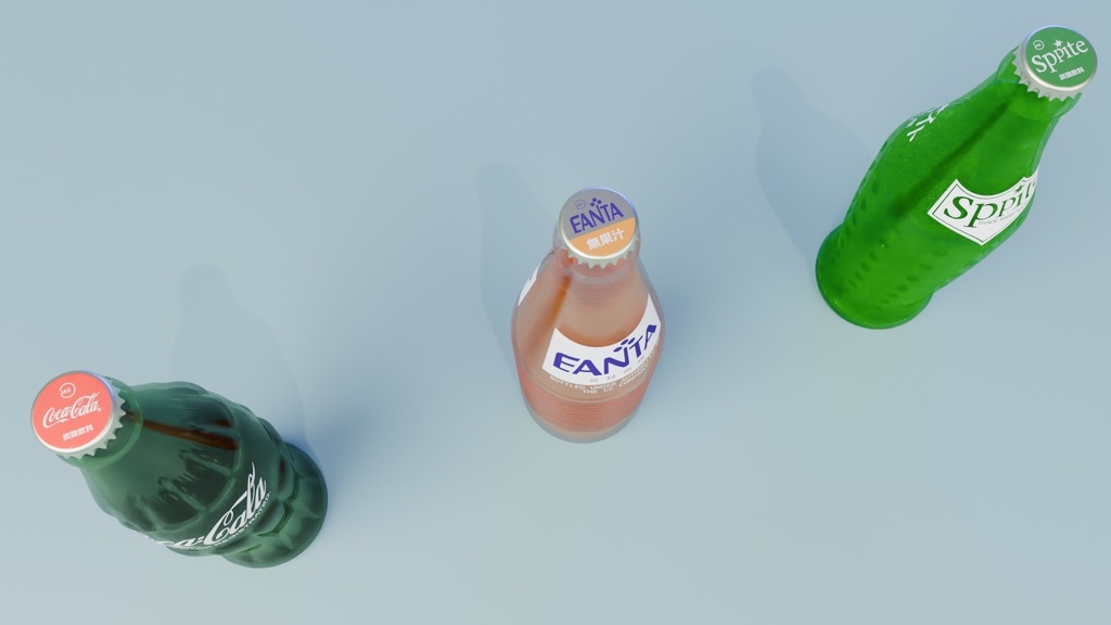 瓶ジュース 3Dモデル
