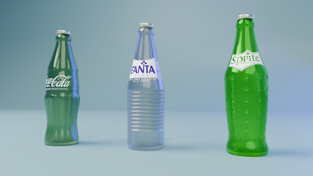 瓶ジュース 3Dモデル