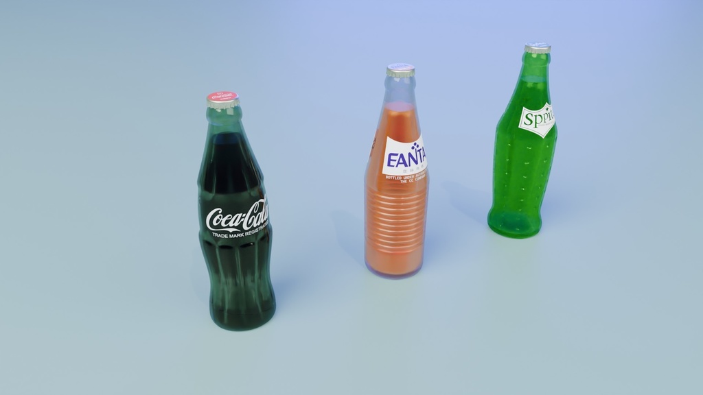 瓶ジュース 3Dモデル