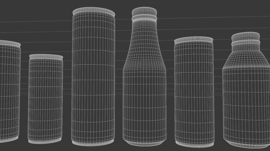 エナジードリンクセット 3Dモデル