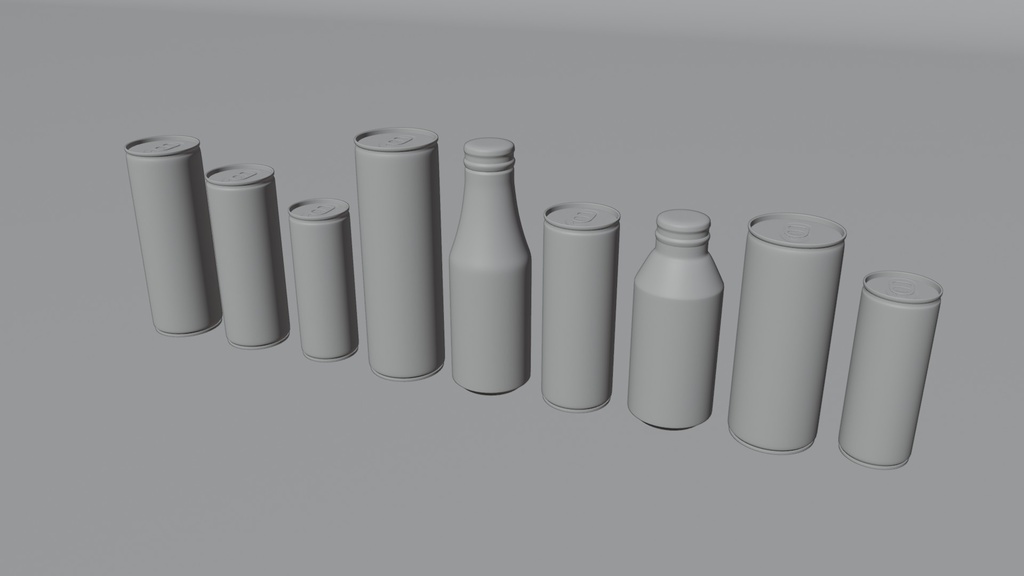 エナジードリンクセット 3Dモデル