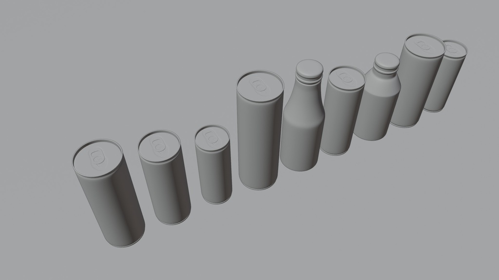 エナジードリンクセット 3Dモデル