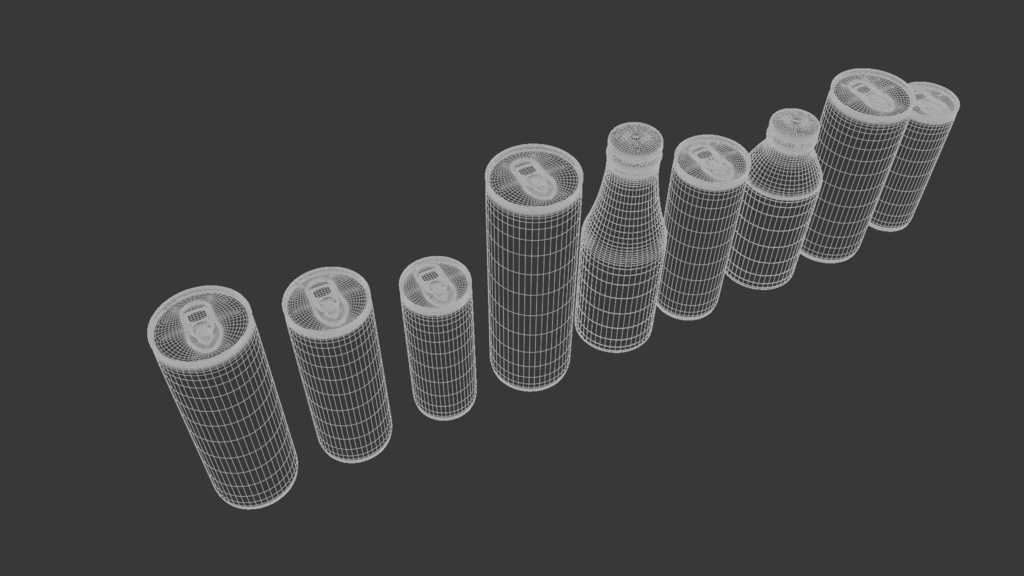 エナジードリンクセット 3Dモデル