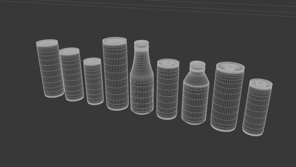 エナジードリンクセット 3Dモデル
