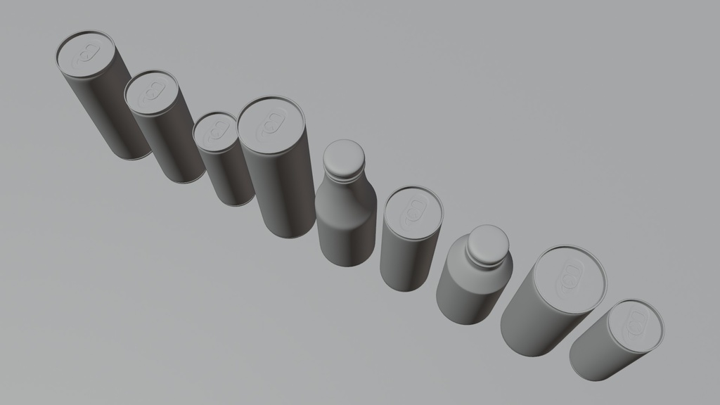 エナジードリンクセット 3Dモデル