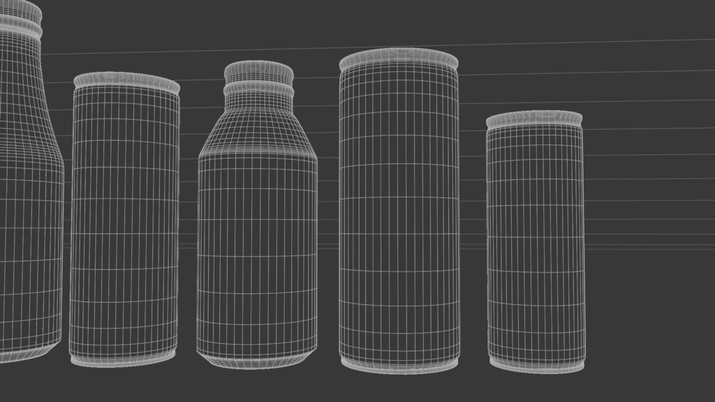 エナジードリンクセット 3Dモデル