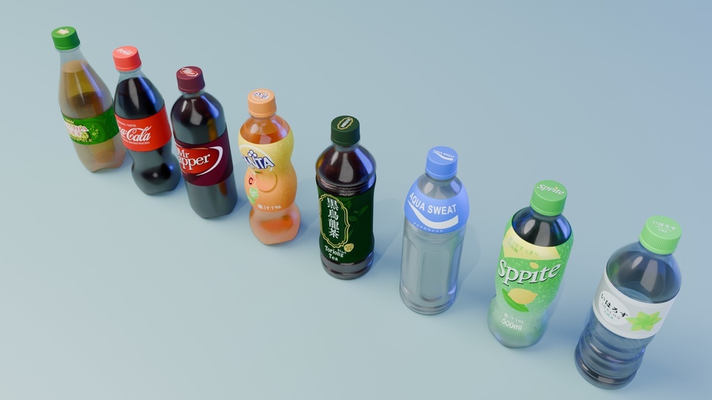 ペットボトル 3Dモデル