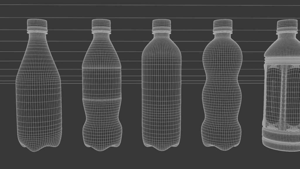 ペットボトル 3Dモデル