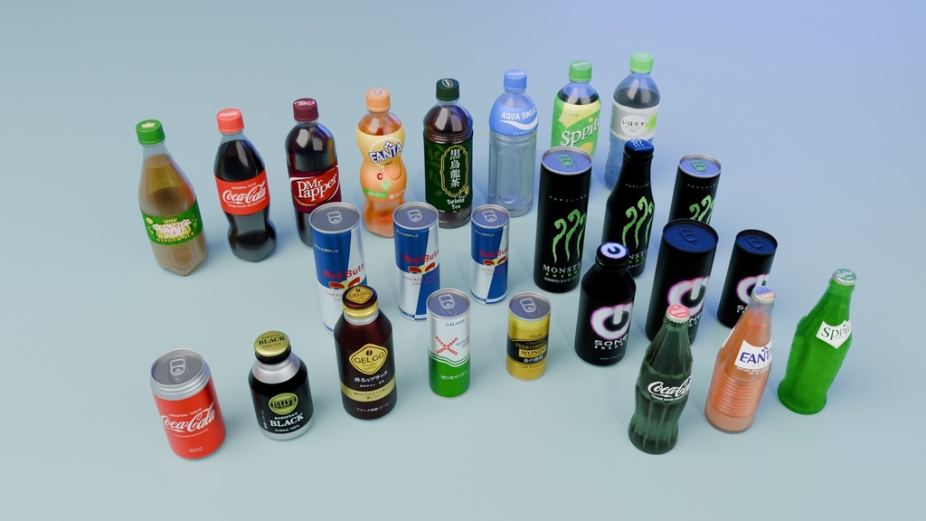 ドリンクセット 3Dモデル