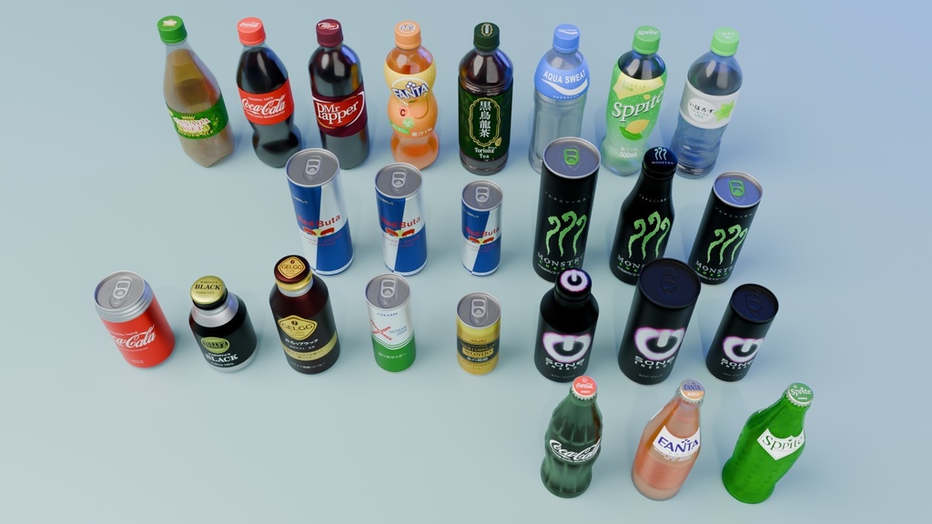 ドリンクセット 3Dモデル