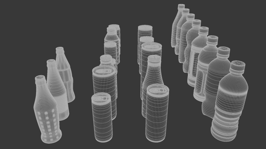 ドリンクセット 3Dモデル