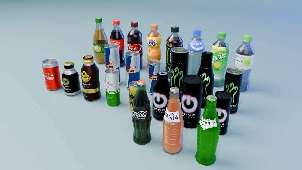 ドリンクセット 3Dモデル