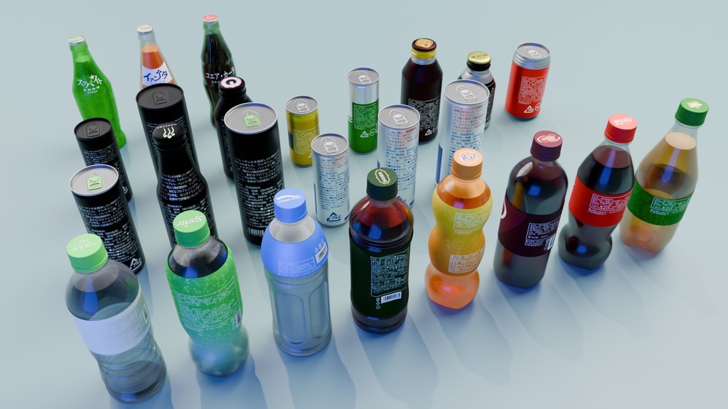 ドリンクセット 3Dモデル