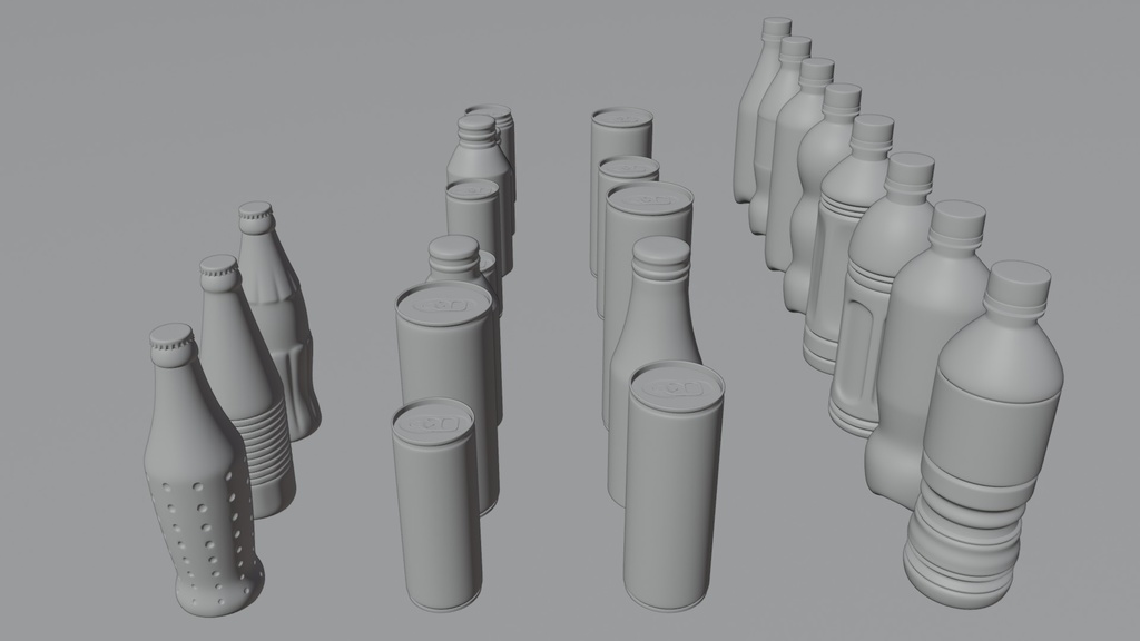 ドリンクセット 3Dモデル